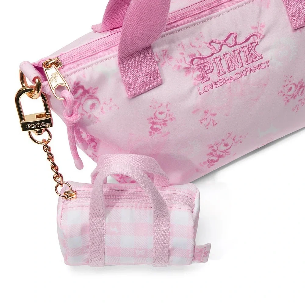 New VS PINK x LoveShackFancy MINI DUFFLE KEYCHAIN CHARM Only